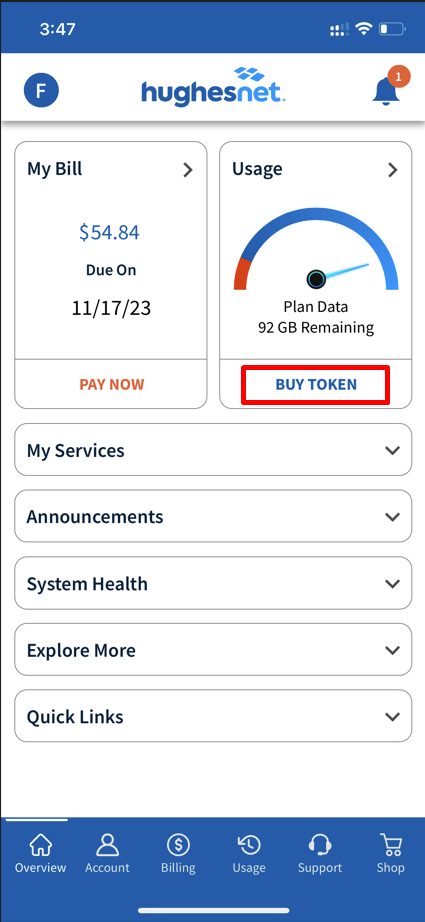 How To Use Data Tokens On Hughesnet